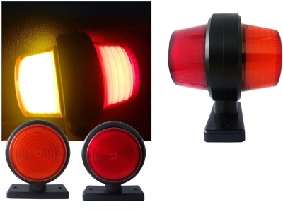 Set 2 Led Indicatori de gabarit, pentru camion, 12-24V cu efect neon roșu și galben