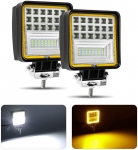 LED Lampa Flexzon Lumina Ceata Iluminat Alb / Galben 126W 12V / 24V Flood Beam Exterior Jeep Cabina