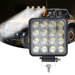 Set 10X Proiectore LED Auto Flexzon, Offroad, 48W, 12V-24V, 1800 Lumeni, Patrat, Flood Beam