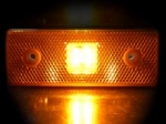 1 bucată 24 V LED Indicator cu diodă pentru platformă de remorcă pentru camion - 110 mm x 40 mm - portocaliu