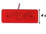 1buc 24V LED Indicator cu diodă pentru platformă de remorcă pentru camion - 110 mm x 40 mm - roșu