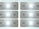 LED-uri 12V Diode de semnalizare / indicatori pentru camioane și remorci - 110 mm x 40 mm - alb
