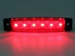"LED pentru semnalizarea    dimensiunilor , alimentat la curent  24 V,forma  peste ,culoare rosu"