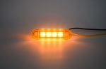 LED Lampa Laterala, Gabarit, 4 Leduri, Galbena, 12-24V, "Flush Fit"