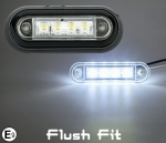 LED Lampa Laterala, Gabarit, 4 Leduri, Alba, 12-24V, "Flush Fit"