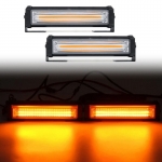 Set 2X Lumini LED Flexzon, Tip Stroboscop De Avertizare, Galben, Flash, cu Controler, 12V