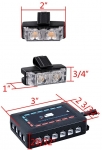Set 16X Lumini LED, 2 Leduri, Tip Stroboscop De Avertizare, Galben, Flash, cu Controler, 12V