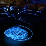 Fir cu lumina ambientala, pentru auto, neon ambiental flexibil Albastru, 1 m