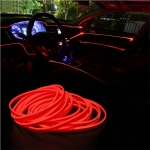 Fir cu lumina ambientala, pentru auto, neon ambiental flexibil Rosu, 1 m