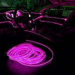 Fir cu lumina ambientala, pentru auto, neon ambiental flexibil Violet, 2 m