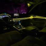 Fir cu lumina ambientala, pentru auto, neon ambiental flexibil galben, 1 m