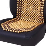 Husa protectoare scaun cu bile de lemn, 128 x 40 cm, maro