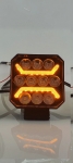 Led lampa cu halogen lumina galbena pentru camioane tractor, roll bar, ATV, jeep, utilaje agricole, 101 x 101 x 37 mm, 15W