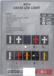 Cruce luminoasă cu LED-uri RGB, având 84 de LED-uri, 12V - 24V, dimensiuni 245 x 200 mm