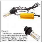 Set 2 LED becuri DRL cu semnalizare integrată T20 100W 12V