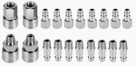 Set 20 racorduri pentru compresor 1/4", Argintiu
