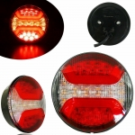 Lampa Auto LED Spate Flexzon,Rotunda ( Tip Hamburger) 3 Functii, Ø14cm, Remorca, Camion, Trailer, 12V-24V
