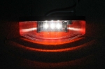 Led lampa cu montaj vertical, suspendat, frontal, posterior, alb, roșu, 6 diode, 12V E-Mark