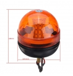 Led Lampă de semnalizare de urgență, portocaliu galben 12V-24V pentru tractoare, combine, mașini de recuperare zăpadă, mașini de urgență și altele. E-Mark E9