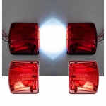 Set 2x Lampi LED Flexzon, Universale, Alb Pentru Numar Si Rosu Pentru Gabarit , 12v-24v, Neon Efect