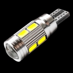 Bec Led T10 Flexzon, 10 LED SMD, W5W, Canbus, 12V, Pentru Pozitie, Plafoniere, Portbagaj, Lumina Alb 6000K