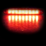 Lampa De Gabarit LED Flexzon, Rosie, E-Mark, 9 Leduri, 12V, 10cm, pentru Remorci, Autoutilitare, Camioane