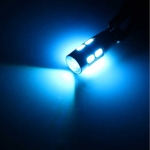 Bec Led T10 Flexzon, 10 LED SMD, W5W, Canbus, 12V, Pentru Pozitie, Plafoniere, Portbagaj, Lumina Albastru