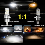 Kit 2X Becuri LED H4 Flexzon, M3, 5000lm, 6500K, 12V 24V, 50W, Pentru Masina, Motocicleta, Camoiane