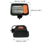 Set 2 LED Faruri cu Semnalizare JCB, Tractoare, Excavatoare, Telehandler, Hi/Low Beam, 12/24 V