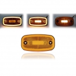 Lampa Laterala Semnalizare Flexzon, Neon Efect, Gabarit, Led, Portocaliu, Galbena, 12-24V, 122mm x 63mm