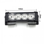 Set 4X Lumini LED Flexzon, 4 Leduri, Tip Stroboscop De Avertizare, Galben, Flash, cu Controler, 12V