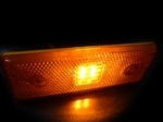 Markere luminoase / indicator cu LED 12V pentru camioane și remorci - 110 mm x 40 mm - portocaliu